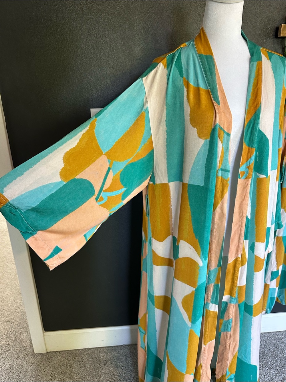 Nomads Sunset Kimono II Lenzing™ Ecovero™ Maxi Duster Cover Up Size 2 - Picture 5 of 9